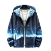 Cross-border Summer New 2022 trendy thin breathable sun protection clothing for men, gradient starry sky plus-size skin coat Item Picture